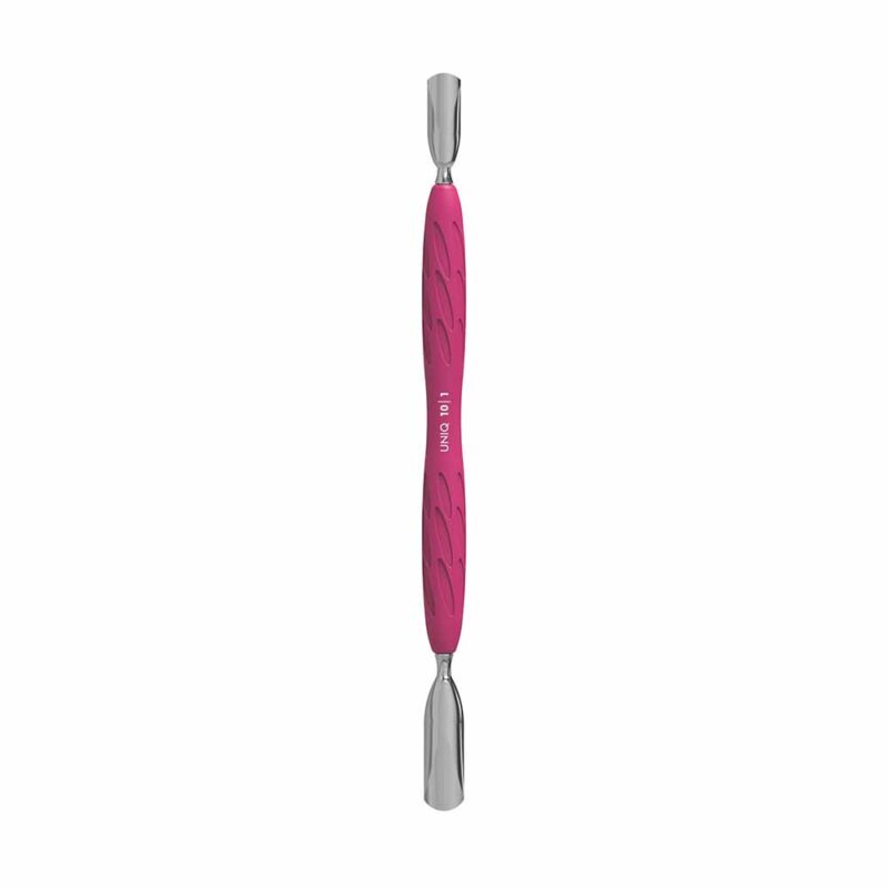 Empujador de manicura con mango de silicona «Gummy» UNIQ 10 TIPO 1 (empujador redondeado ancho + empujador redondeado estrecho) - Image 2