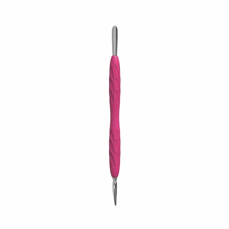 Empujador de manicura con mango de silicona «Gummy» UNIQ 10 TIPO 2 (empujador redondeado estrecho + empujador inclinado) - Image 2