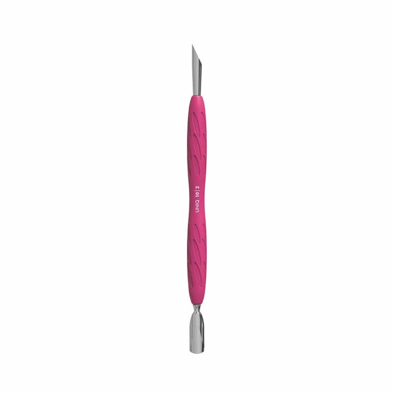 Empujador de manicura con mango de silicona «Gummy» UNIQ 10 TIPO 2 (empujador redondeado estrecho + empujador inclinado) - Image 3