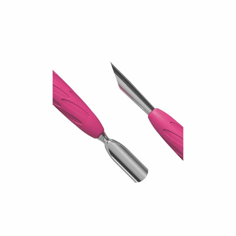 Empujador de manicura con mango de silicona «Gummy» UNIQ 10 TIPO 2 (empujador redondeado estrecho + empujador inclinado) - Image 5