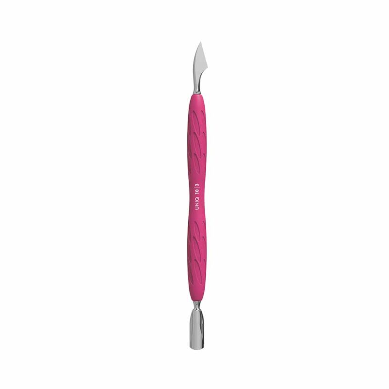 Empujador de manicura con mango de silicona «Gummy» UNIQ 10 TIPO 3 (empujador redondeado estrecho + hacha) - Image 6