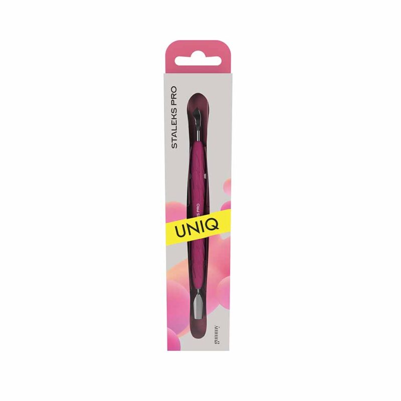 Empujador de manicura con mango de silicona «Gummy» UNIQ 10 TIPO 4.2 (empujador redondeado estrecho + hoja curvada) - Image 7