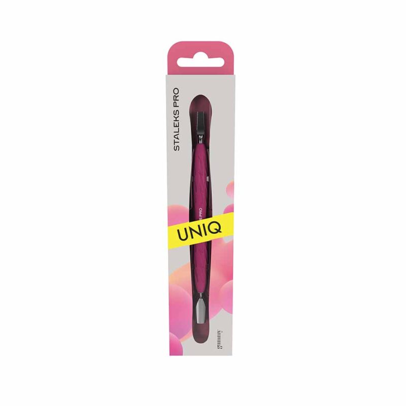 Empujador de manicura con mango de silicona «Gummy» UNIQ 10 TIPO 5 (empujador redondeado estrecho + hoja ancha) - Image 7
