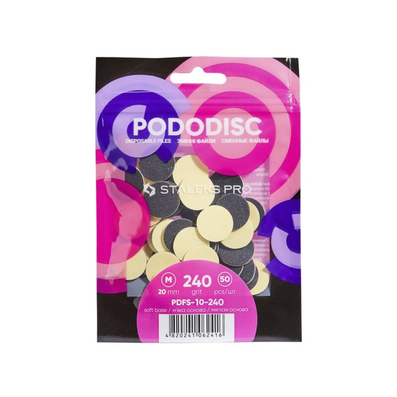 Repuestos acolchados para disco para pedicura PODODISC STALEKS PRO XS 240 grit (50 pcs) - Image 6